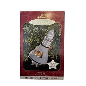 Hallmark Keepsake Ornament FRIENDSHIP 7 Journeys Into Space Capsule Light Voice